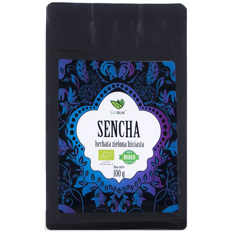 HERBATA ZIELONA LIŚCIASTA SENCHA BIO 100 g - ECOBLIK