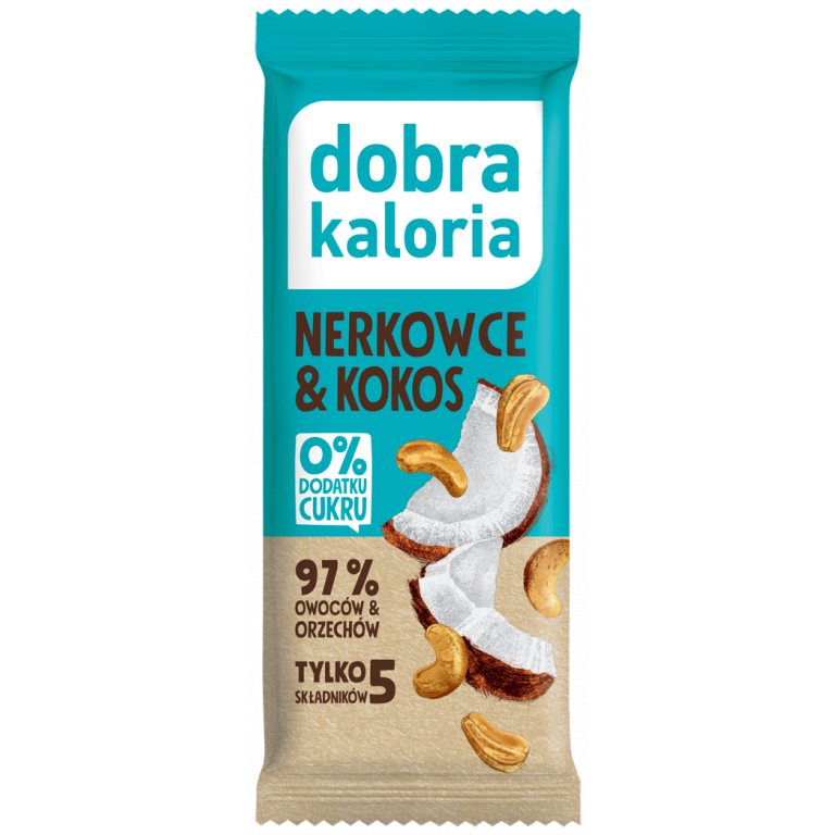 BATON DAKTYLOWY NERKOWCE & KOKOS BEZ DODATKU CUKRÓW 35 g - DOBRA KALORIA