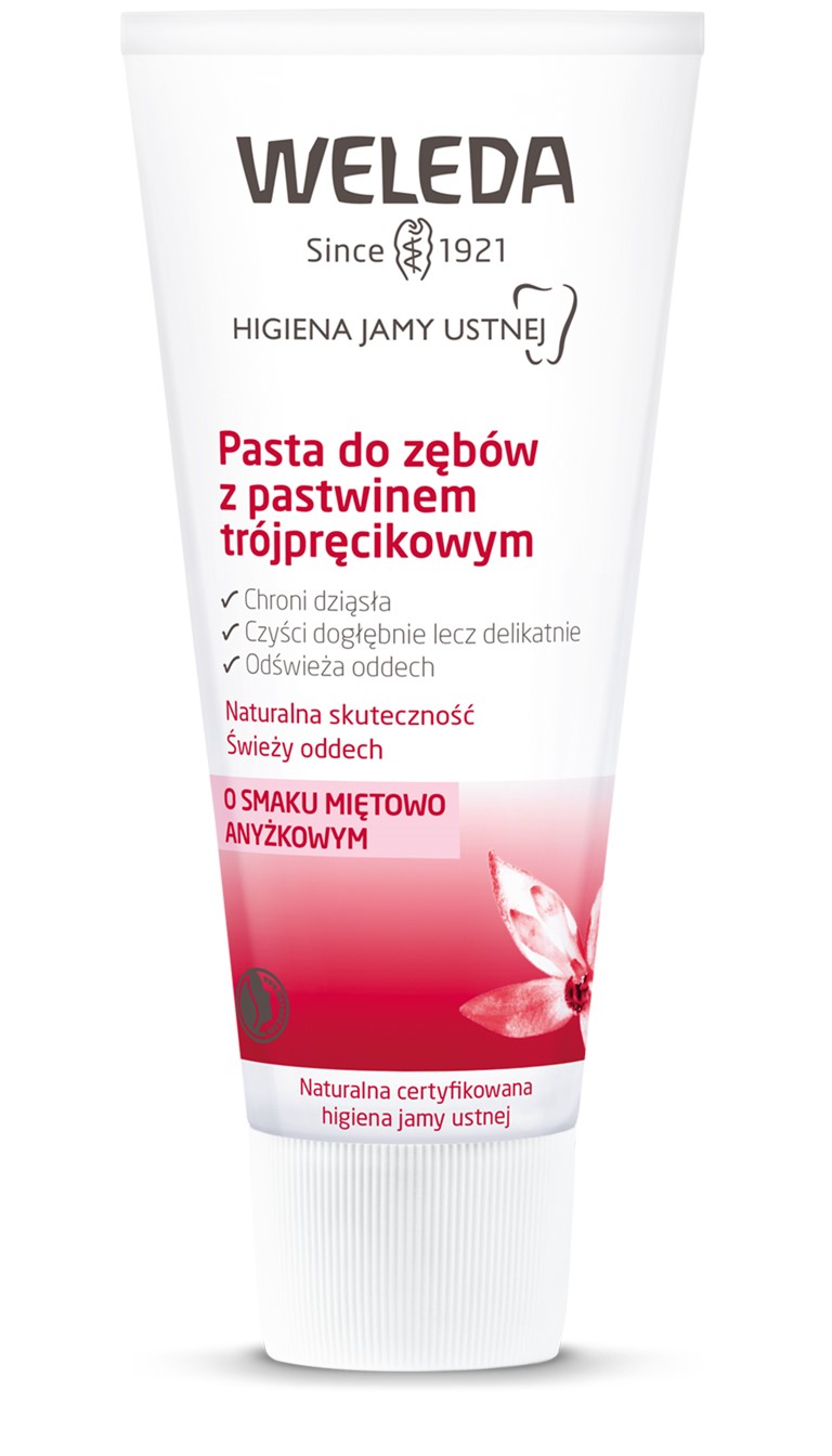 PASTA DO ZĘBÓW Z PASTWINEM TRÓJPRĘCIKOWYM BEZ FLUORU ECO 75 ml - WELEDA