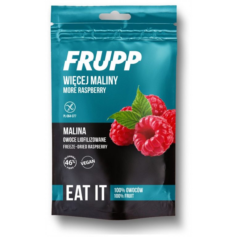 MALINY LIOFILIZOWANE BEZGLUTENOWE 15 g - CELIKO (FRUPP)