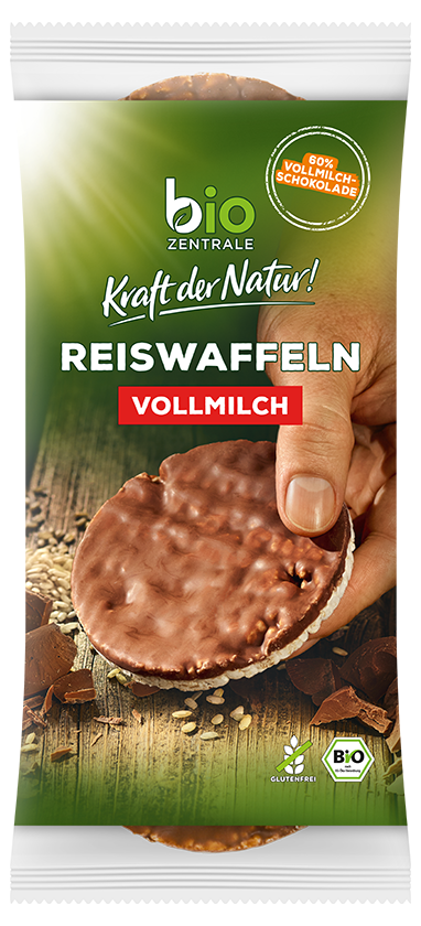 WAFLE RYŻOWE Z MLECZNĄ CZEKOLADĄ BEZGLUTENOWE BIO 100 g - BIO ZENTRALE