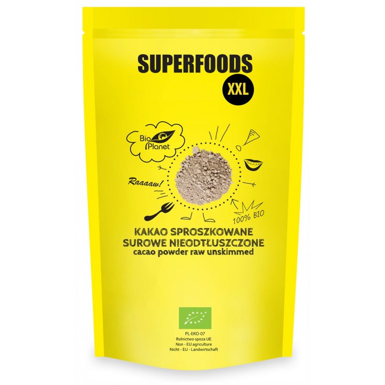 KAKAO SPROSZKOWANE SUROWE NIEODTŁUSZCZONE BIO 400 g - BIO PLANET