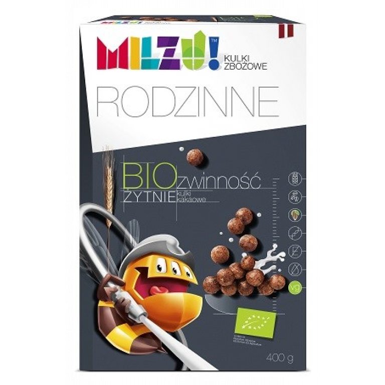 KULKI ŻYTNIO - OWSIANE KAKAOWE "ZWINNOŚĆ" BIO 400 g - MILZU