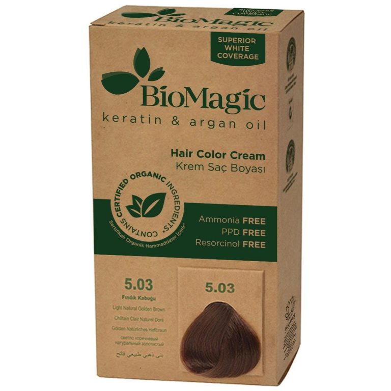 FARBA DO WŁOSÓW JASNY ZŁOTY BRĄZ (5.03) 250 g - BIOMAGIC