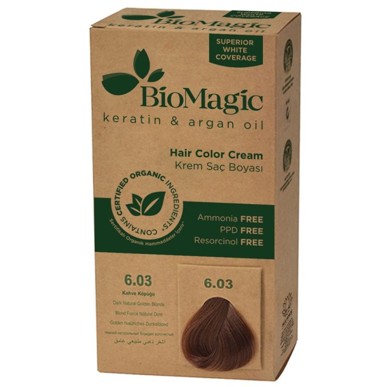FARBA DO WŁOSÓW CIEMNY ZŁOTY BLOND (6.03) 250 g - BIOMAGIC