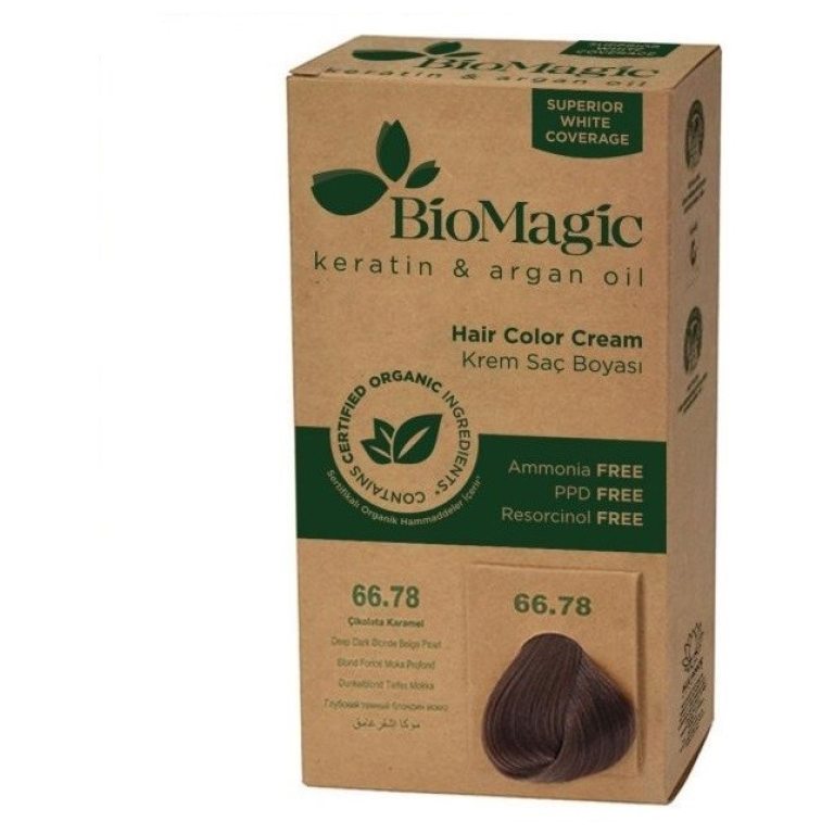 FARBA DO WŁOSÓW BARDZO CIEMNY PERŁOWY BLOND (66.78) 250 g - BIOMAGIC