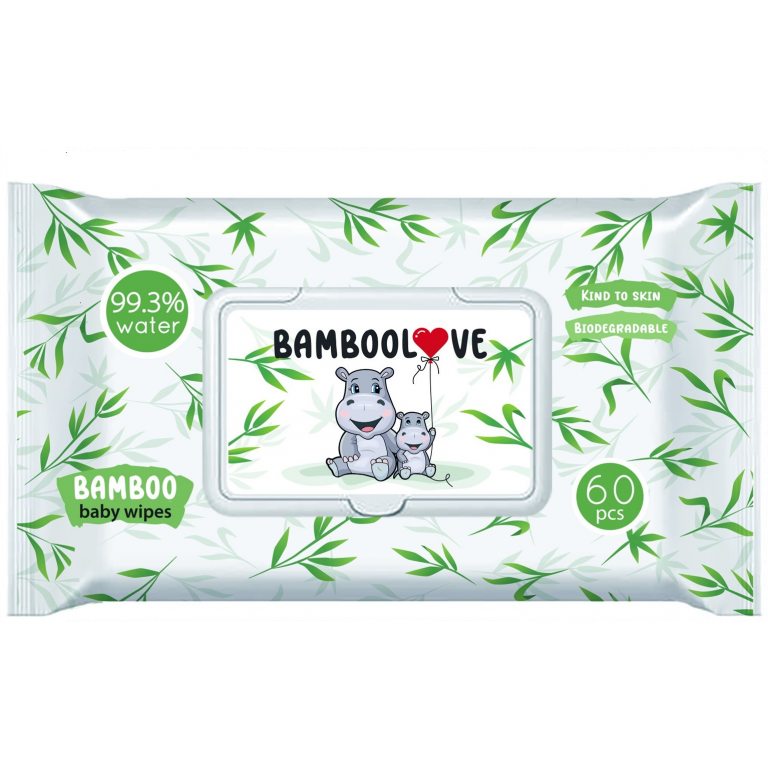 CHUSTECZKI BAMBUSOWE NAWILŻANE 60 szt. - BAMBOOLOVE