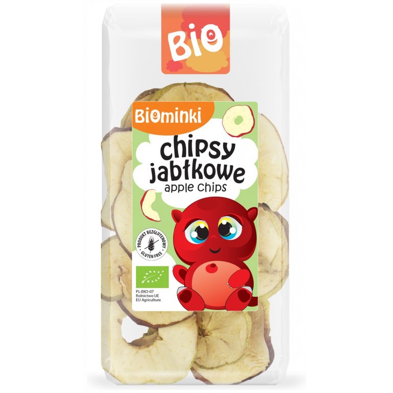 CHIPSY JABŁKOWE BEZGLUTENOWE BIO 30 g - BIOMINKI