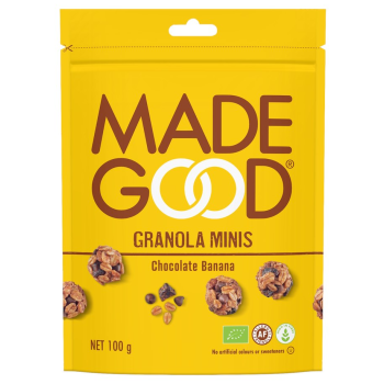 GRANOLA KULKI Z CZEKOLADĄ I BANANEM BEZGLUTENOWE BIO 100 g - MADEGOOD