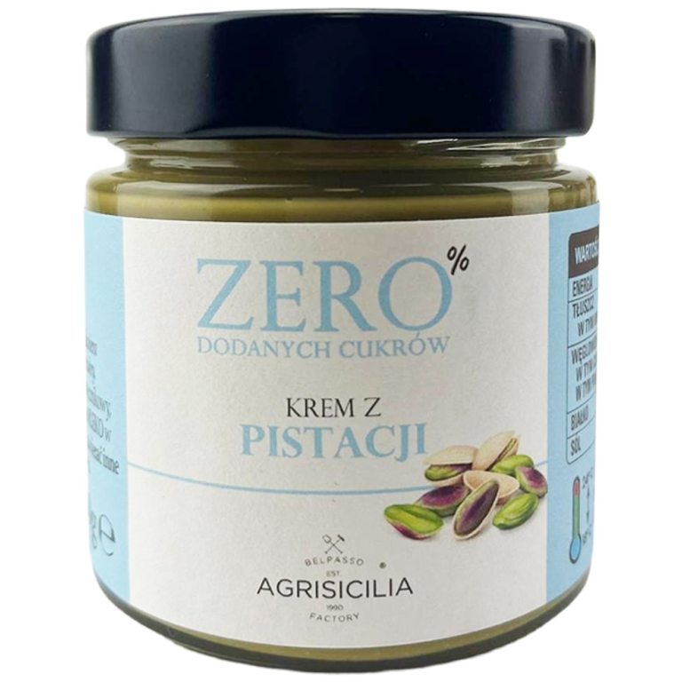 KREM PISTACJOWY BEZ DODATKU CUKRÓW 200 g - AGRISICILIA