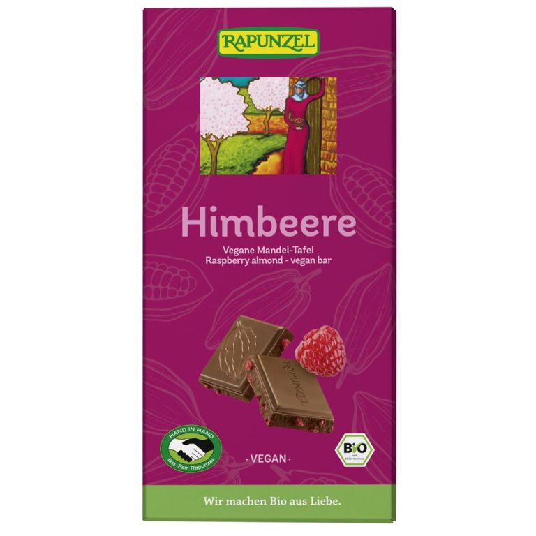 TABLICZKA KAKAOWA MIGDAŁY - MALINA BIO 100 g - RAPUNZEL