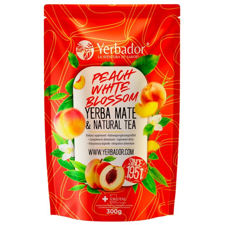 YERBA MATE PEACH WHITE BLOSSOM 300 g - YERBADOR