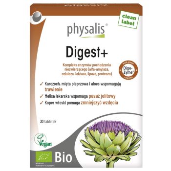 TABLETKI NA WSPARCIE TRAWIENIA (DIGEST+) BIO 30 szt. - PHYSALIS