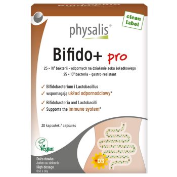 KAPSUŁKI NA ODBUDOWĘ FLORY JELIT (BIFIDO+ PRO) 30 szt. - PHYSALIS