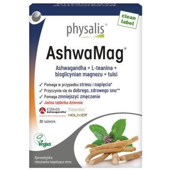 ASHWAGANDHA + MAGNEZ 30 TABLETEK - PHYSALIS