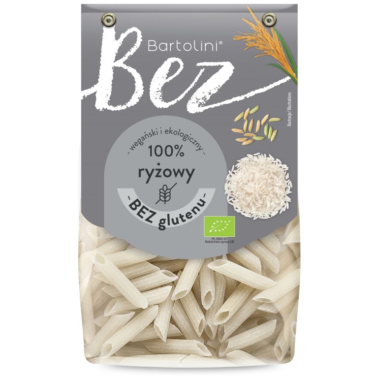 MAKARON (RYŻOWY) PENNE BEZGLUTENOWY BIO 250 g - BARTOLINI