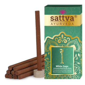 KADZIDEŁKA INDYJSKIE SŁUPKOWE BIAŁA SZAŁWIA (10 szt.) 20 g - SATTVA (AYURVEDA)
