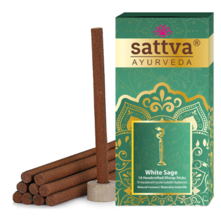 KADZIDEŁKA INDYJSKIE SŁUPKOWE BIAŁA SZAŁWIA (10 szt.) 20 g - SATTVA (AYURVEDA)