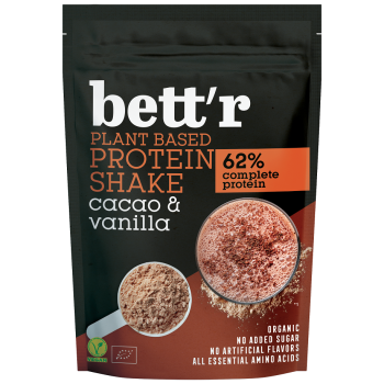 SHAKE PROTEINOWY KAKAO I WANILIA BEZ DODATKU CUKRÓW BIO 500 g - BETT'R