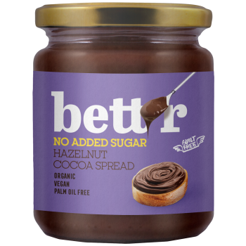 KREM ORZECHY LASKOWE & KAKAO BEZ DODATKU CUKRÓW BIO 250 g - BETT'R