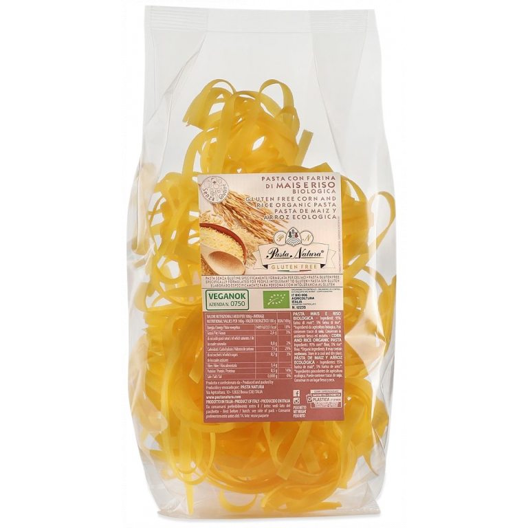 MAKARON (KUKURYDZIANO - RYŻOWY) TAGLIATELLE BEZGLUTENOWY BIO 250 g - PASTA NATURA