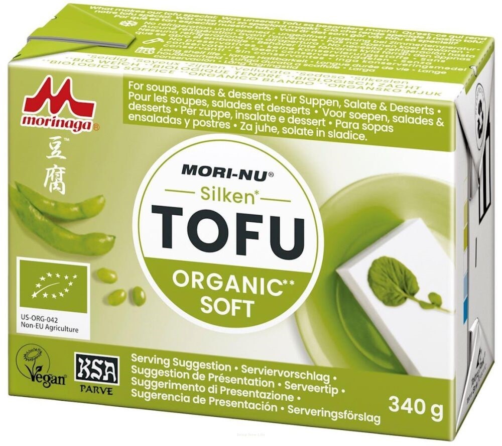 TOFU JEDWABISTE MIĘKKIE (SILKEN SOFT TOFU) BEZGLUTENOWE BIO 340 g - MORI-NU