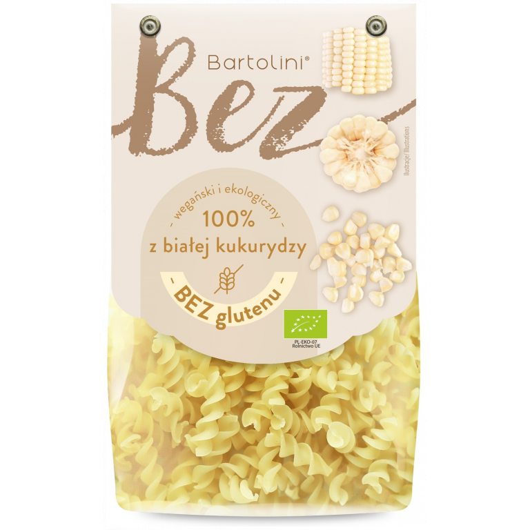 MAKARON (Z BIAŁEJ KUKURYDZY) ŚWIDERKI BEZGLUTENOWY BIO 250 g - BARTOLINI