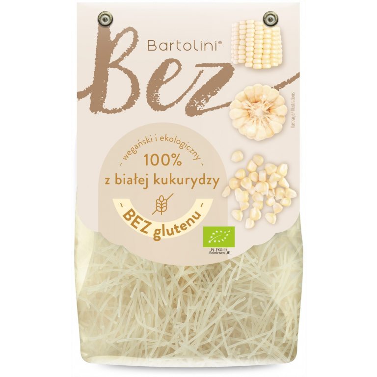 MAKARON (Z BIAŁEJ KUKURYDZY) KRAJANKA BEZGLUTENOWY BIO 250 g - BARTOLINI