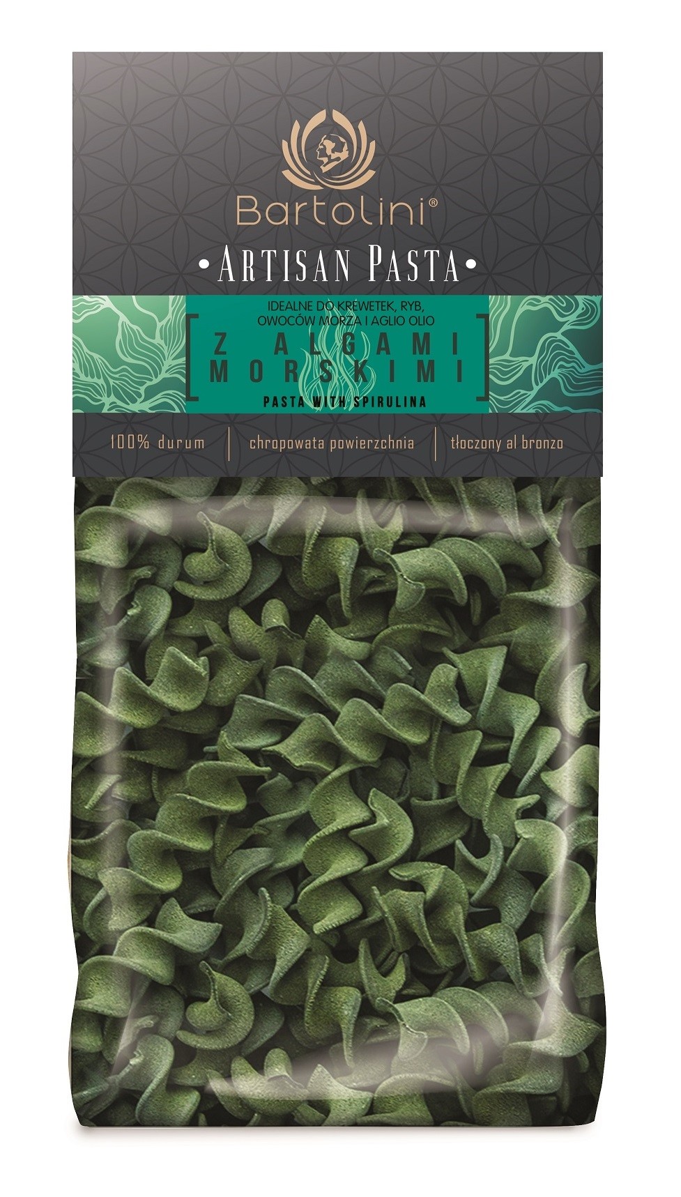 MAKARON (SEMOLINOWY Z ALGAMI MORSKIMI) ŚWIDERKI 300 g - BARTOLINI (ARTISAN PASTA)