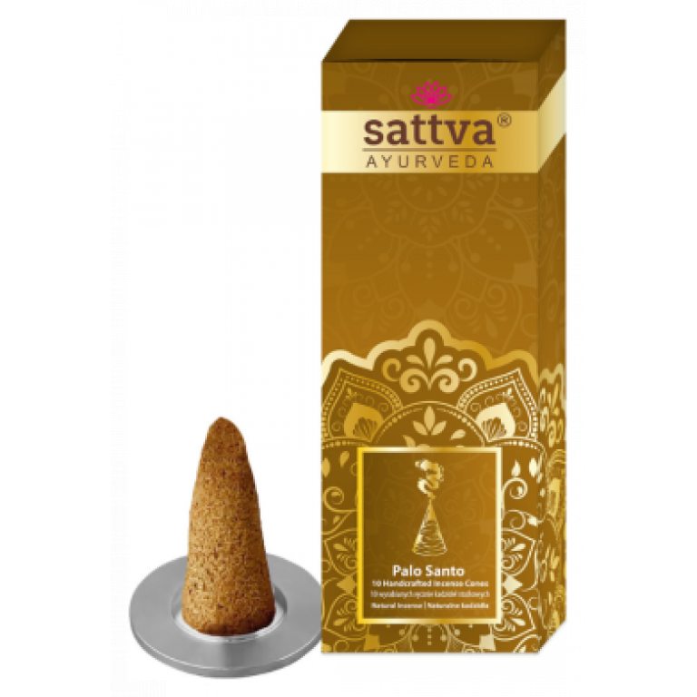 KADZIDEŁKA INDYJSKIE STOŻKOWE PALO SANTO (10 szt.) 20 g - SATTVA (AYURVEDA)