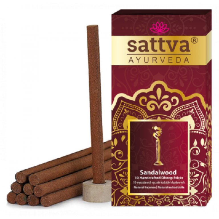 KADZIDEŁKA INDYJSKIE SŁUPKOWE SANDAŁOWE (10 szt.) 20 g - SATTVA (AYURVEDA)