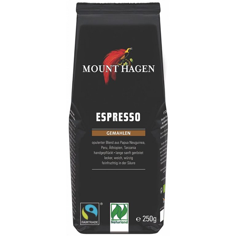 KAWA MIELONA ARABICA 100 % ESPRESSO FAIR TRADE BIO 250 g - MOUNT HAGEN