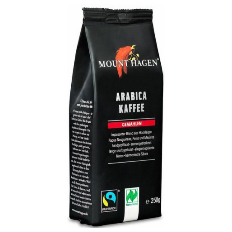 KAWA MIELONA ARABICA 100 % FAIR TRADE BIO 250 g - MOUNT HAGEN