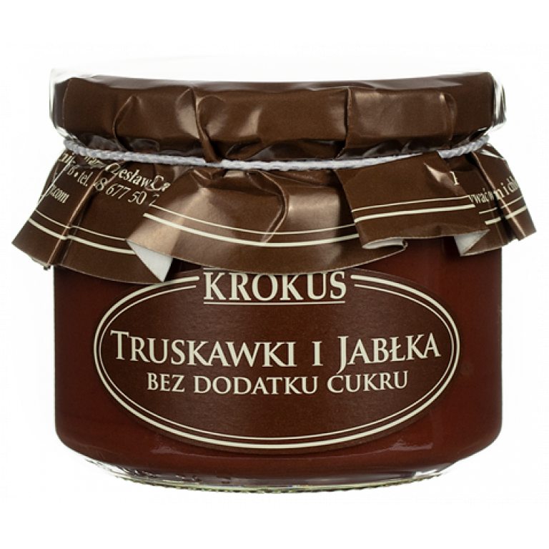 TRUSKAWKI I JABŁKA BEZ DODATKU CUKRU 310 g - KROKUS