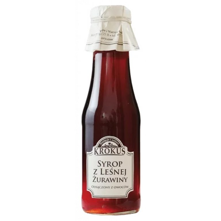 SYROP Z LEŚNEJ ŻURAWINY 355 g (280 ml) - KROKUS