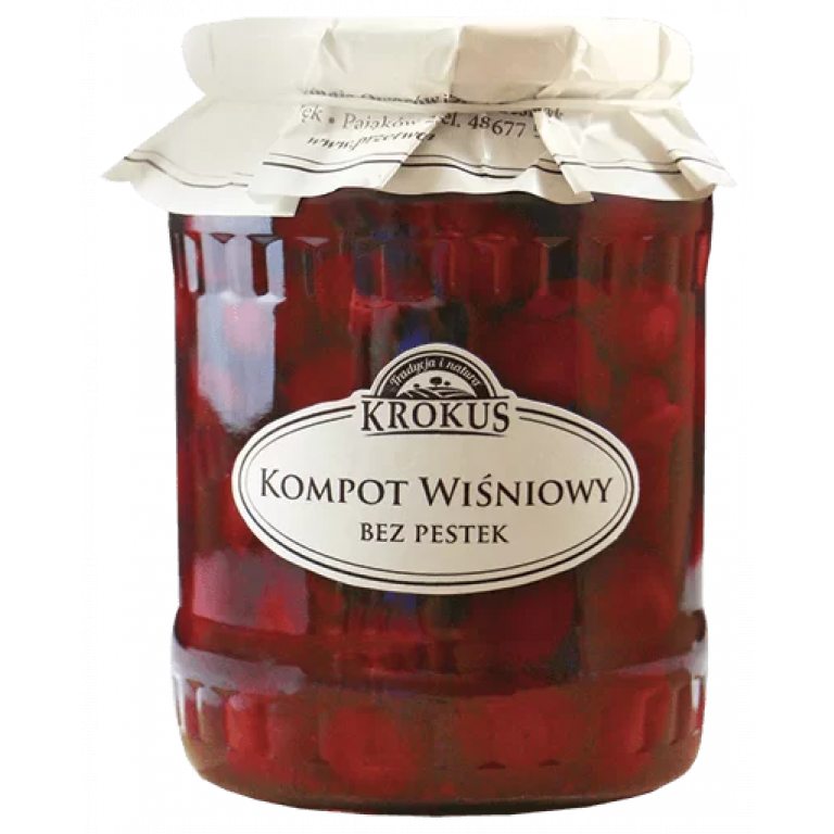 KOMPOT WIŚNIOWY 700 g (320 g) - KROKUS