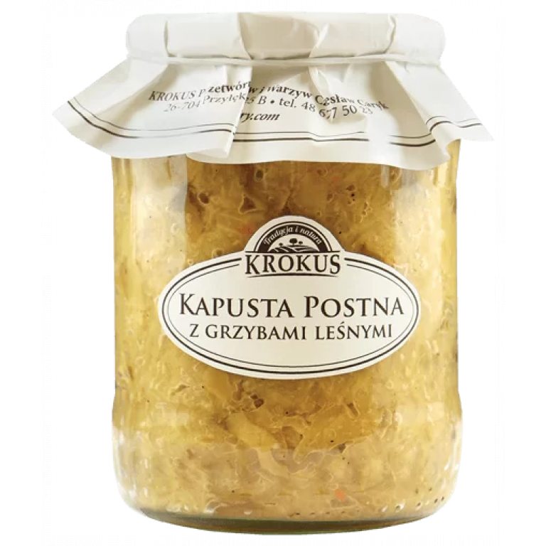 KAPUSTA KISZONA POSTNA Z GRZYBAMI LEŚNYMI 670 g - KROKUS