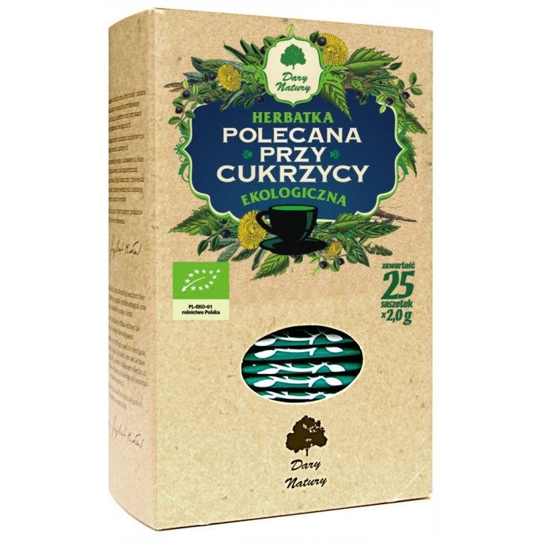 HERBATKA POLECANA PRZY CUKRZYCY BIO (25 x 2 g) 50 g - DARY NATURY