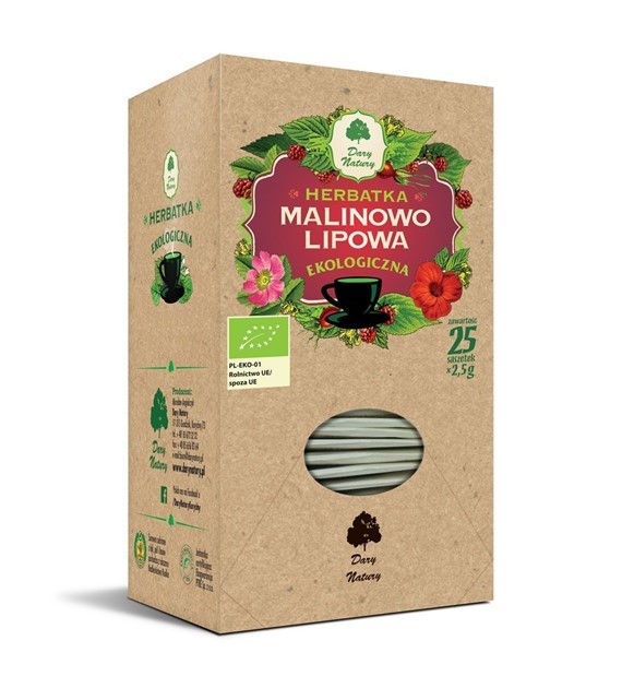 HERBATKA MALINOWO - LIPOWA BIO (25 x 2