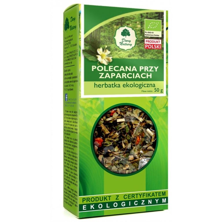 HERBATKA POLECANA PRZY ZAPARCIACH BIO 50 g - DARY NATURY