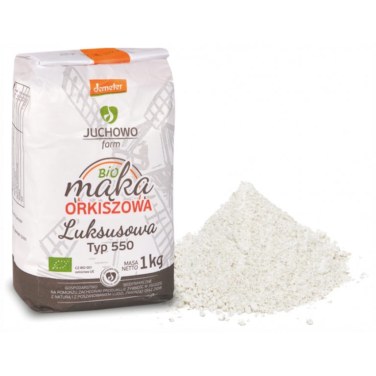 MĄKA ORKISZOWA LUKSUSOWA TYP 550 DEMETER BIO 1 kg - JUCHOWO