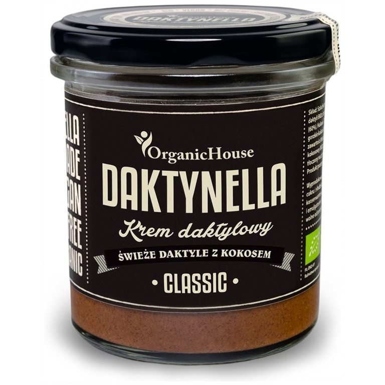 KREM KOKOSOWO - DAKTYLOWY CLASSIC BEZGLUTENOWY BIO 280 g - ORGANICHOUSE (DAKTYNELLA)