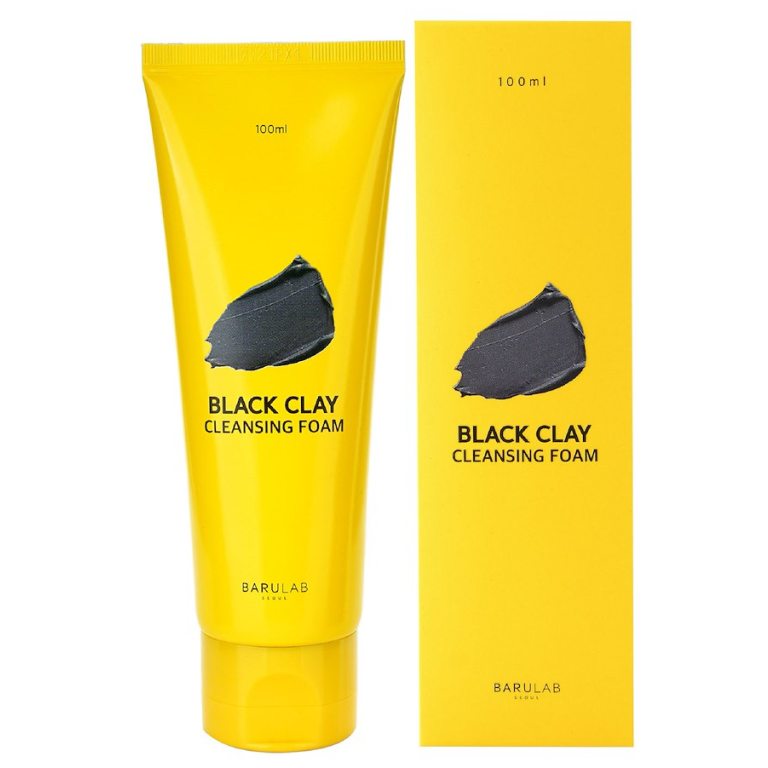 PIANKA KOREAŃSKA DO TWARZY OCZYSZCZAJĄCA CZARNA GLINKA 100 ml - BARULAB