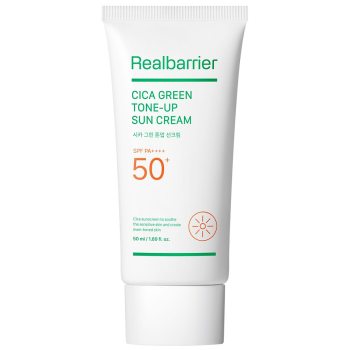 KREM PRZECIWSŁONECZNY KOREAŃSKI TONIZUJĄCY DO TWARZY CICA GREEN TONE-UP SPF 50 50 ml - REAL BARRIER