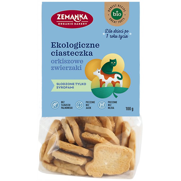 CIASTKA ORKISZOWE ZWIERZAKI BIO 100 g - ZEMANKA