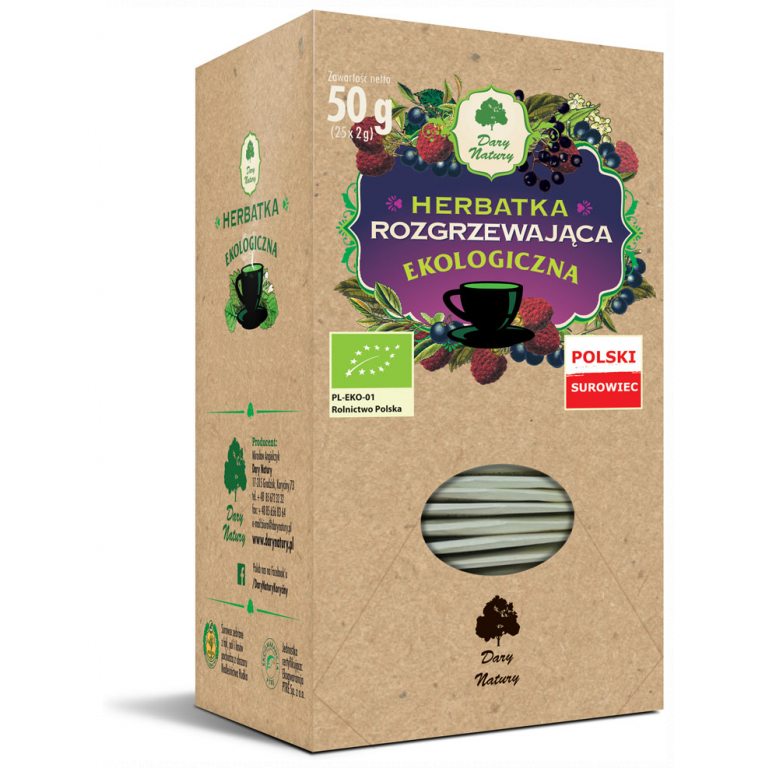 HERBATKA ROZGRZEWAJĄCA BIO (25 x 2 g) 50 g - DARY NATURY