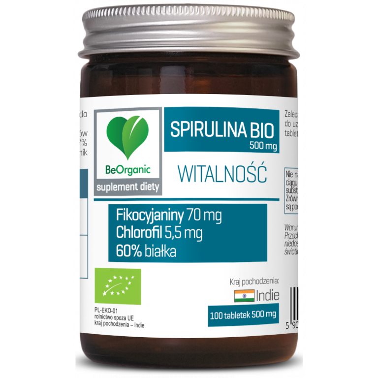 SPIRULINA BIO (500 mg) 100 TABLETEK - BE ORGANIC