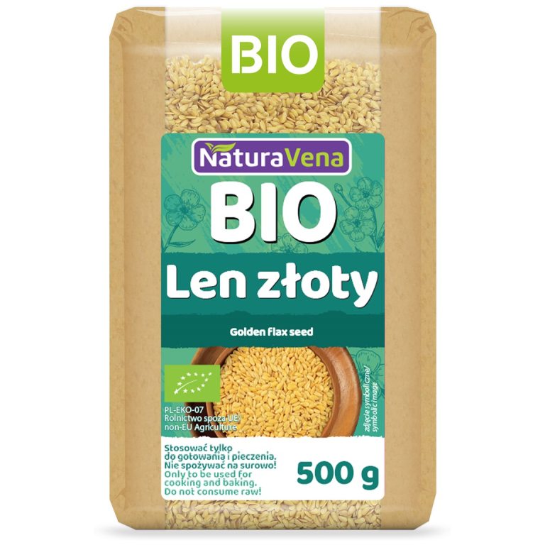 LEN ZŁOTY (SIEMIĘ LNIANE) BIO 500 g - NATURAVENA