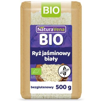 RYŻ JAŚMINOWY BIAŁY BEZGLUTENOWY BIO 500 g - NATURAVENA
