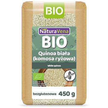 QUINOA BIAŁA (KOMOSA RYŻOWA) BEZGLUTENOWA BIO 450 g - NATURAVENA